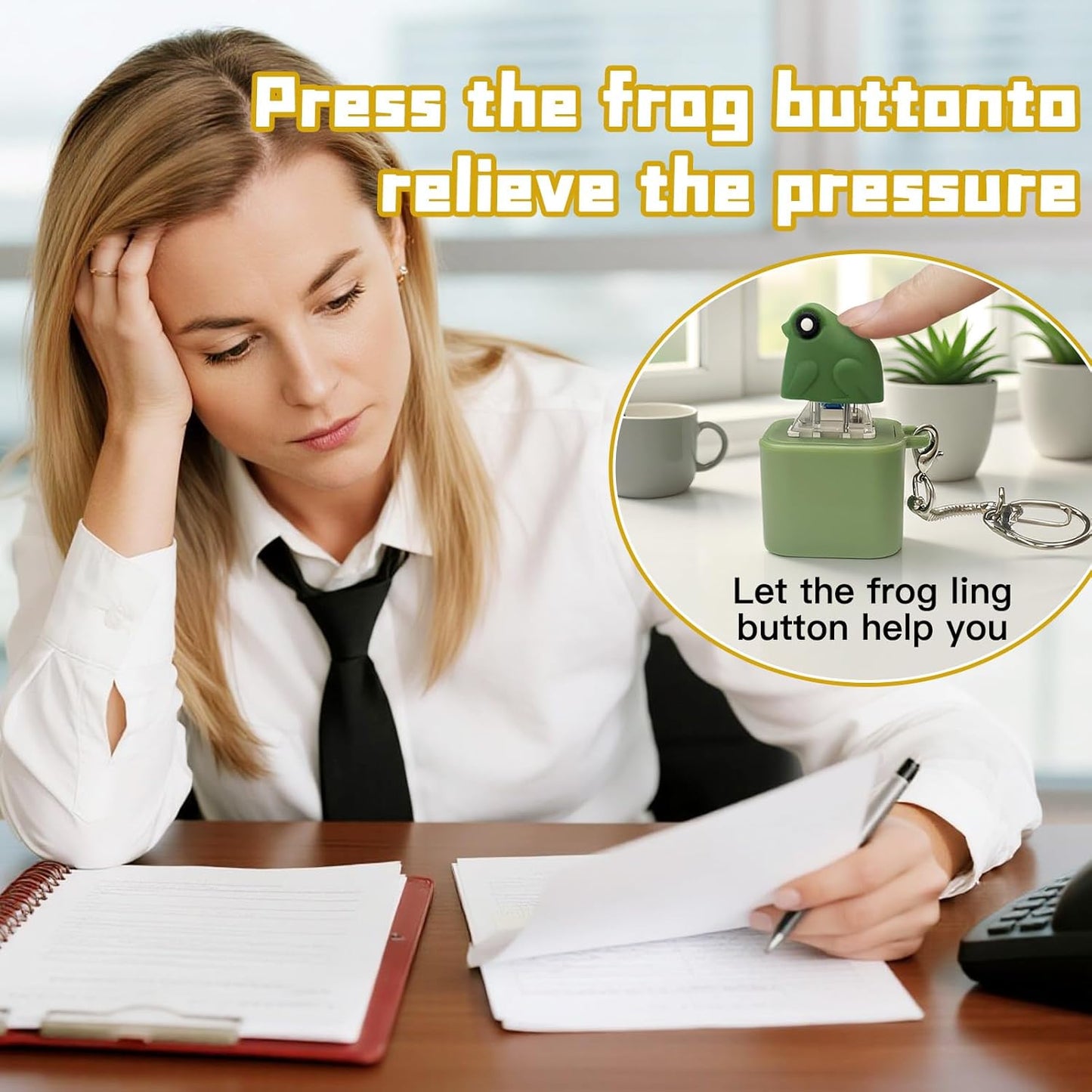 Frog Croaking Fidget Toy - Rechargeable Quacking Duck Keychain, Quacking Duck Stress Reliever with Colorful Lights, Fun & Portable Anxiety Relief Toy (Quacking Duck+Frog Croaking)