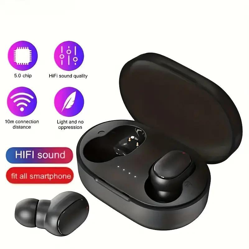 A6S Wireless Earphones Bluetooth HD Call Headphones True Stereo Sound Headset Sport Game Music in Ear Earbuds with Mic,Headset 5.3 Headsets Noise Reduction Earbuds Bass Touch Control for Phones Wireless Bluetooth Open Earbuds with Long Playtime