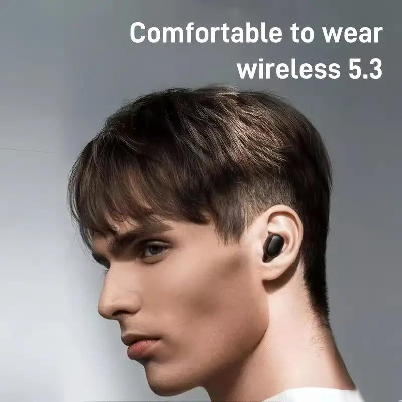 A6S Wireless Earphones Bluetooth HD Call Headphones True Stereo Sound Headset Sport Game Music in Ear Earbuds with Mic,Headset 5.3 Headsets Noise Reduction Earbuds Bass Touch Control for Phones Wireless Bluetooth Open Earbuds with Long Playtime